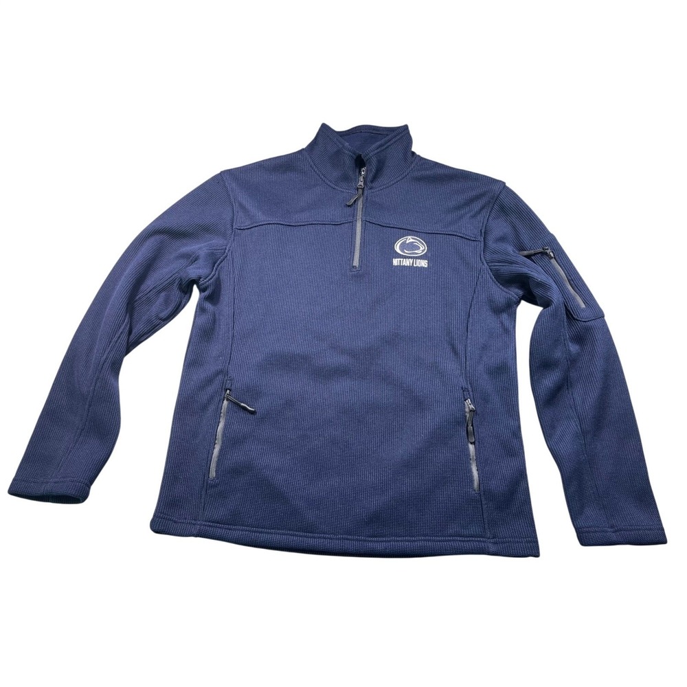 Penn State Nittany Lions Pullover Mens L Blue 1/4 Zip Fleece Lined Football Gear